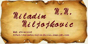 Miladin Miljojković vizit kartica
